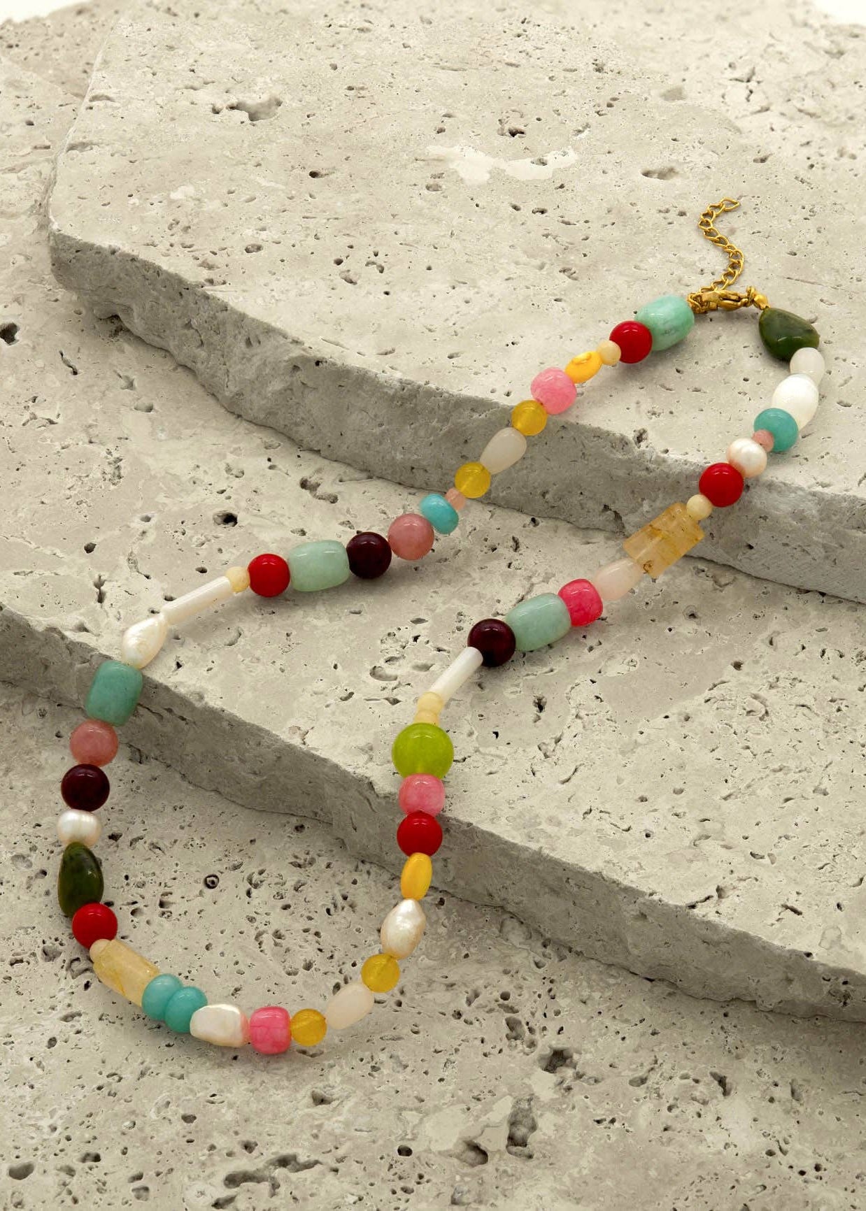 Aelia: Multi-Stone Beaded Necklace | Clementine Collective