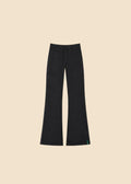 Pinky & Kamal: Straight Leg Tie Up Pant in Black