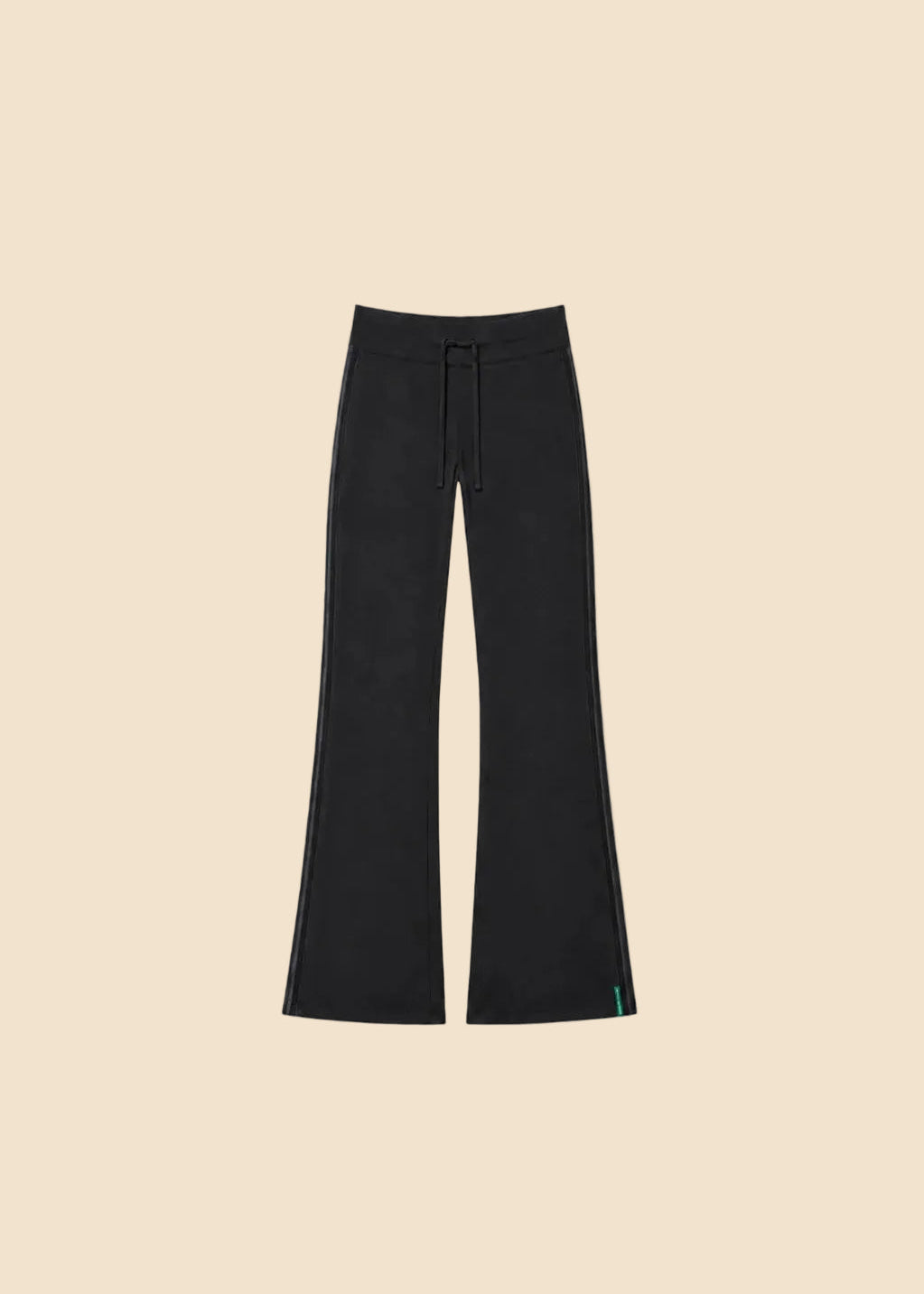 Pinky & Kamal: Straight Leg Tie Up Pant in Black