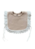 Rai & Co: Knitted Lace Frill Bib