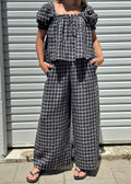 The Bare Road: Ivy Pant in Slate Gingham