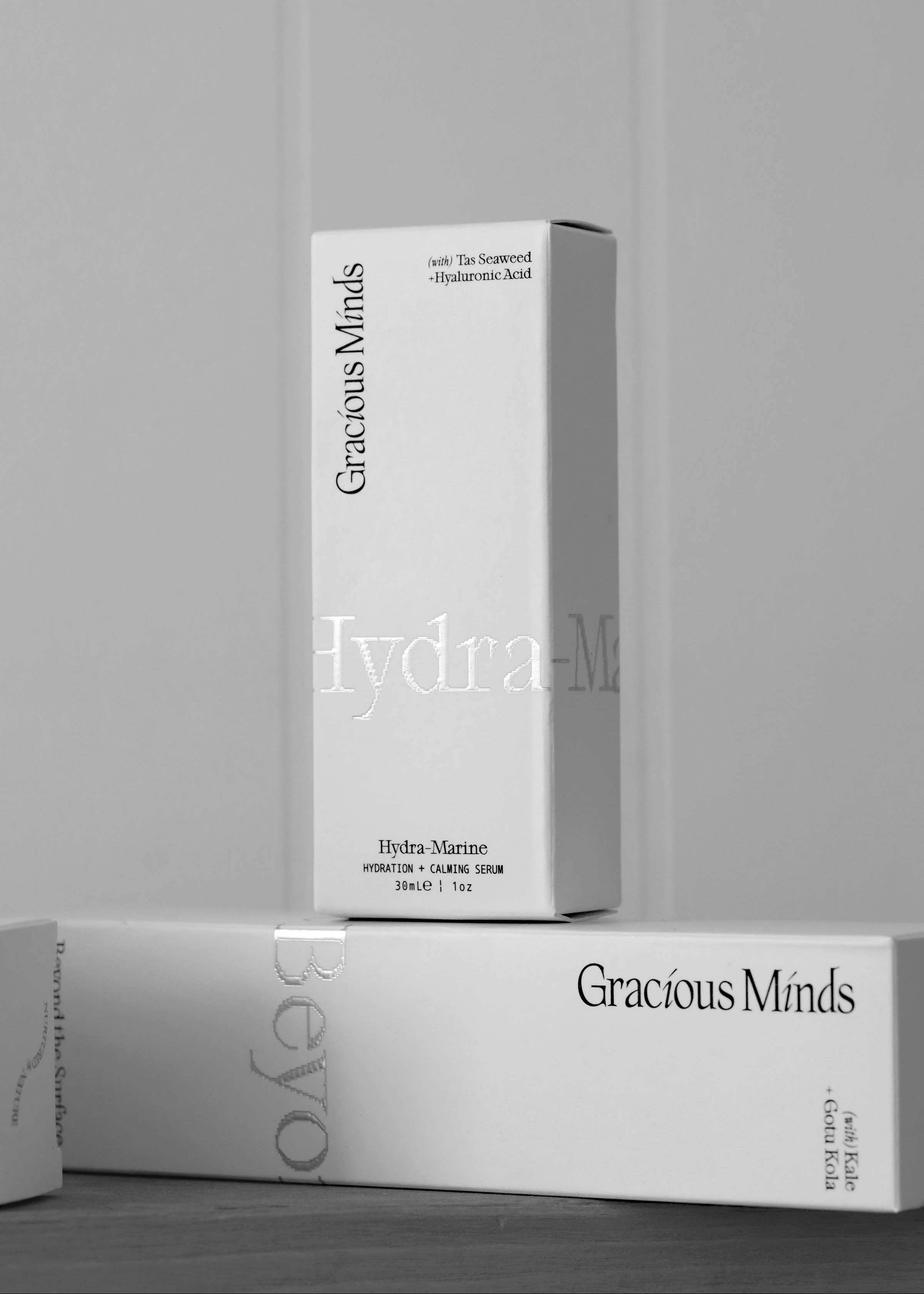 Two 'Gracious Minds' boxes on a gray background