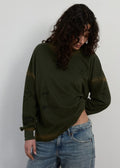 Pink & Kamal: Cupid Long Sleeve Top in Khaki