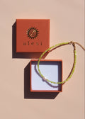 Alesi Jewellery: Lime Gemstone and Freshwater Pearl Necklace