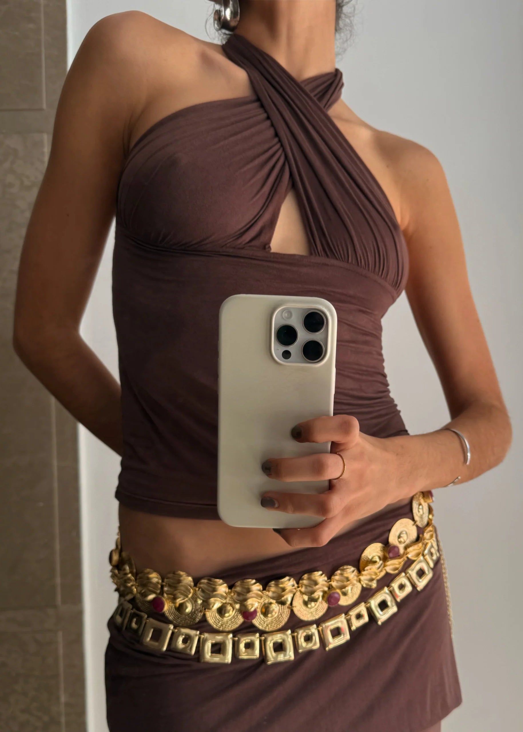 Susmies: Isabela Top in Brown