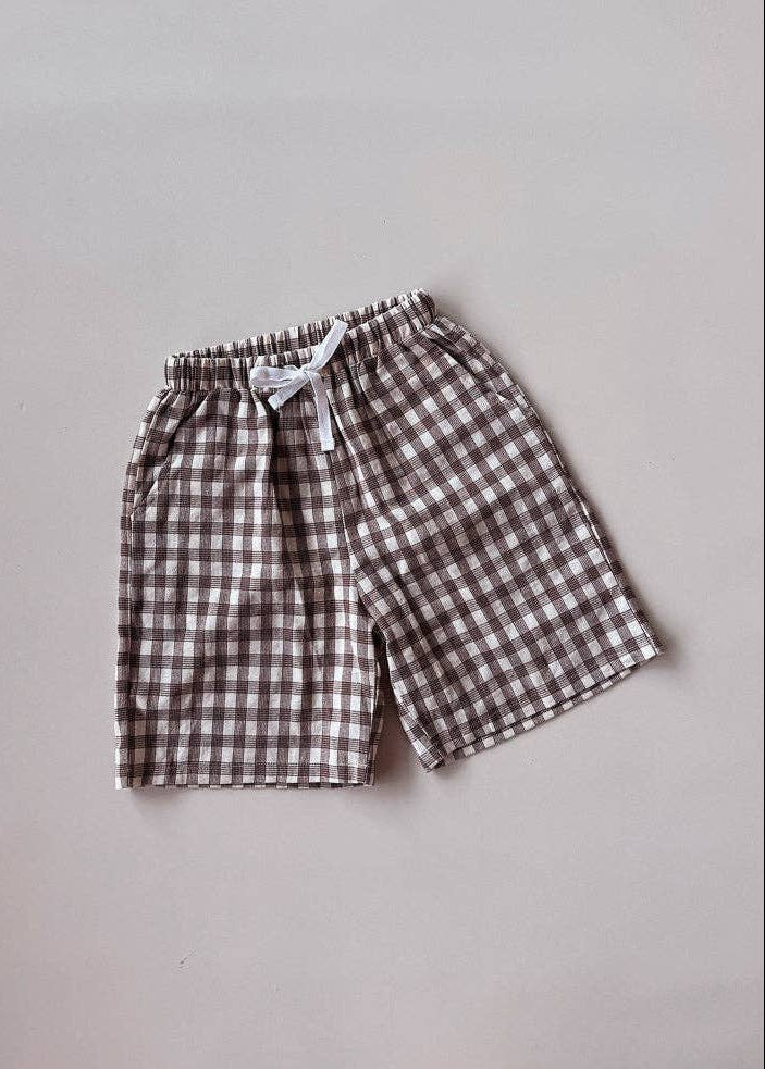Freckles the Label: Pop's Bermuda Shorts in Brown Tartan