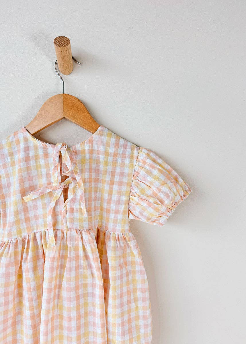 Freckles the Label: Pippa Cotton Sundress in Sorbet Gingham