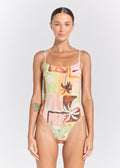 Poolside Paradiso: Floridian Oasis One Piece in Palm