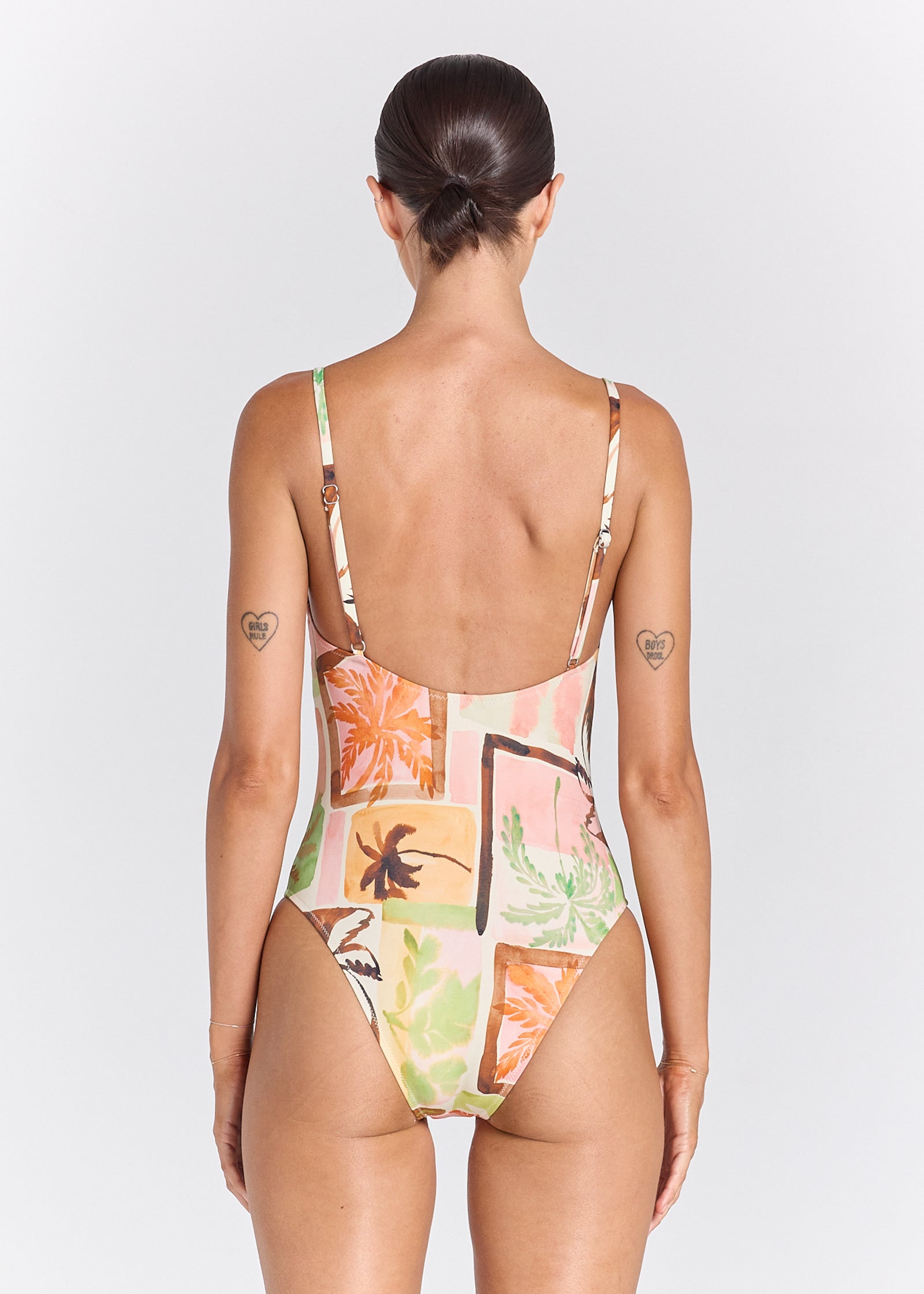 Poolside Paradiso: Floridian Oasis One Piece in Palm