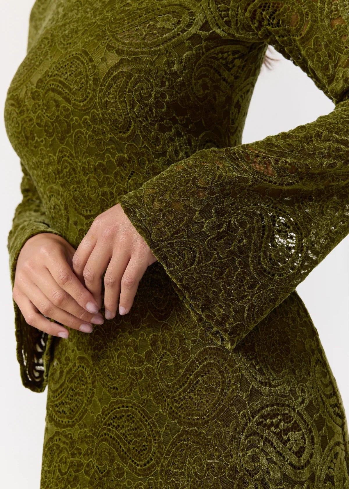 Nine Lives Bazar: Eloise Maxi Dress in Agave