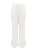 White pants on a white background