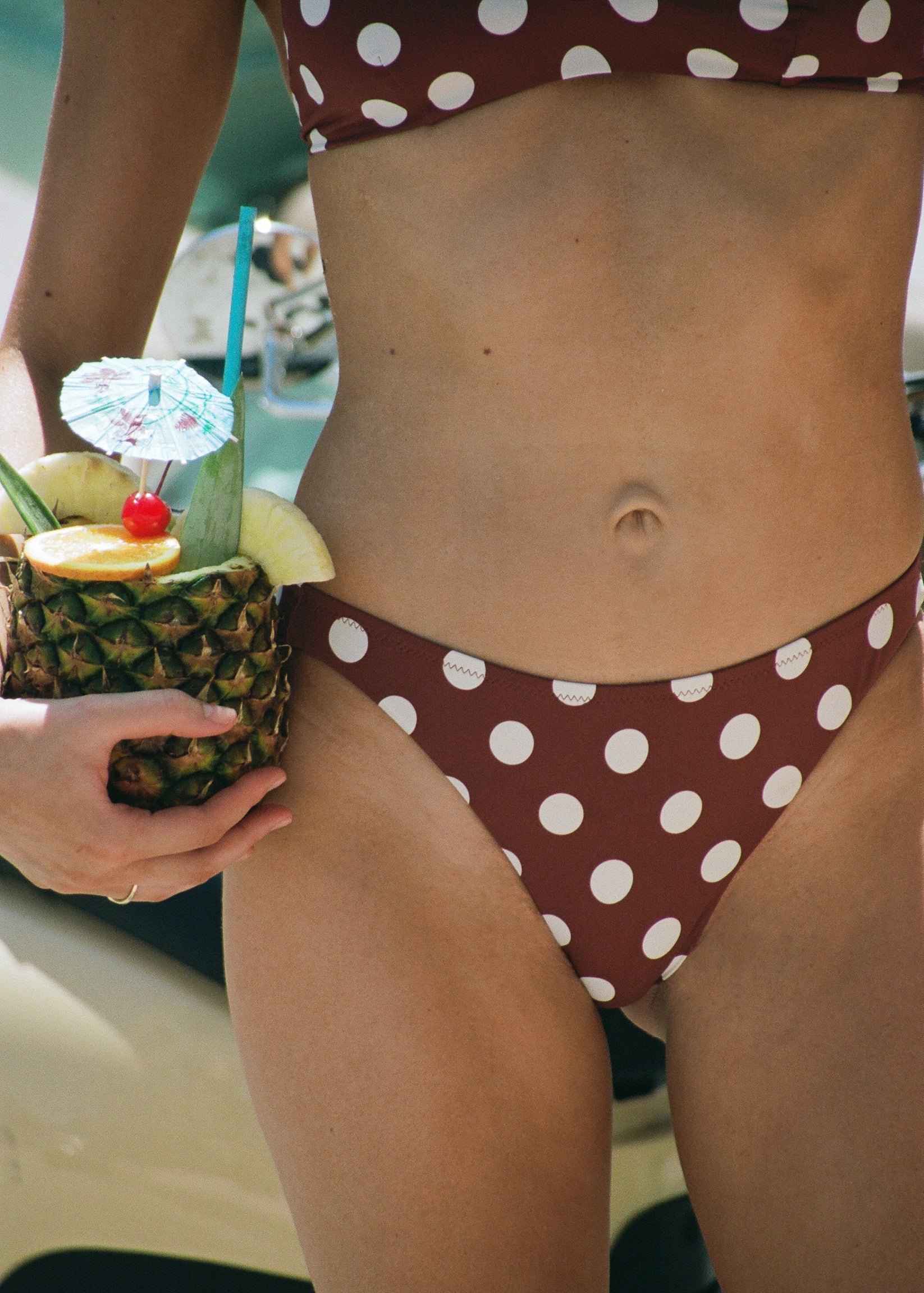 Poolside Paradiso: Seaside Bikini Bottom in Sienna