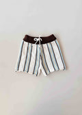 Freckles the Label: Retro Stripe Shorts in Azure