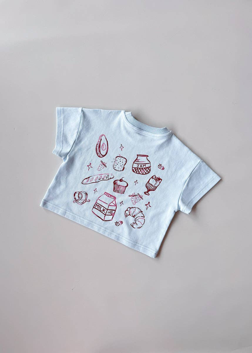 Freckles the Label: Breakfast Club Tee in Sky